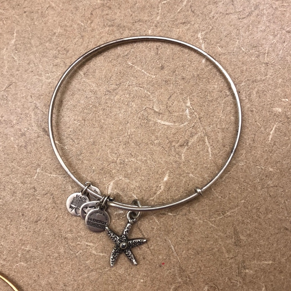 Alex and Ani silver starfish bracelet.